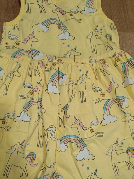 Žluté šaty s poníky, koníky 98, marks & spencer,98