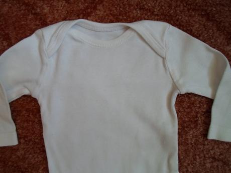 Bílé body dlouhý rukáv, tesco,56