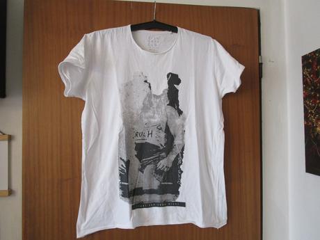 3x bílé bavl. pánské tričko s potiskem, kr. rukáv, gate,l