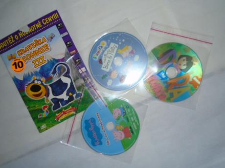 Dvd pohádky říkadla 9ks prasátko connie dora holly,