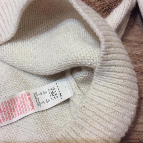 Svetr protkaný zlatou metalickou nití, f&f,116