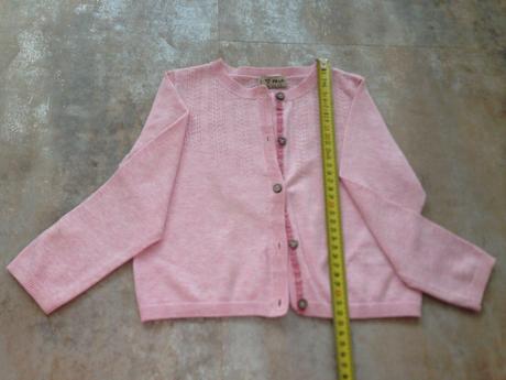 Růžový svetr next 2-3roky, 98cm, knoflíky srdíčka, next,98