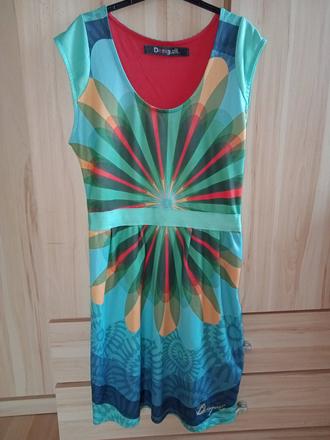Dámské letní zelené šaty desigual vel. 36/s, desigual,36