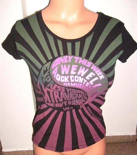 Černé triko se zajímavým potiskem-vel.s-m, s