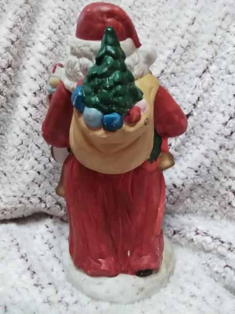 Dekorace keramický santa s dárky, 