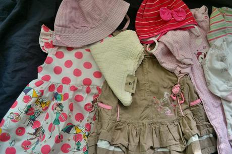 10x dívčí oblečení na 9-12 měs. léto/podzim, 68–80