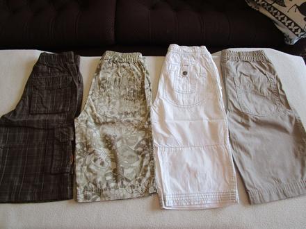 4x pěkné kraťasy,v.116-122-128, next, h&m, next,122