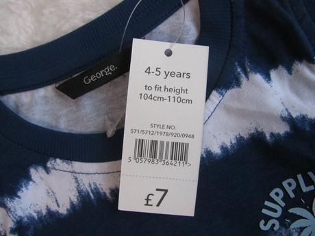 Modré letní tričko bez rukávů, george,110