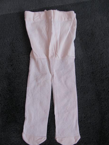 Dívčí růžové punčocháče s třpytkou, 74