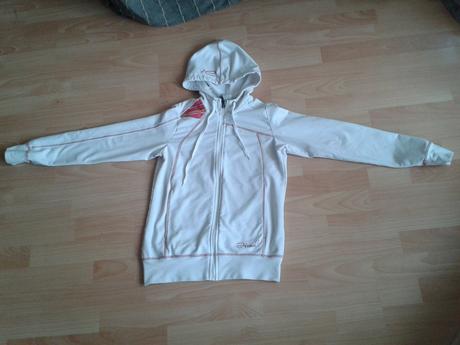 Bílá dámská mikina hannah s červenými prvky, hannah,36