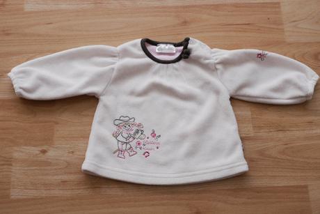 Flesova mikinka / tricko s dlouhym rukavem, 68