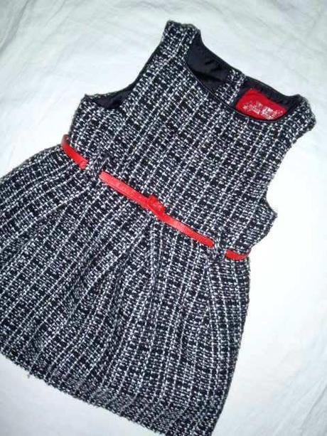 Teploučké černobílé šaty s podšívkou, young dimension,86