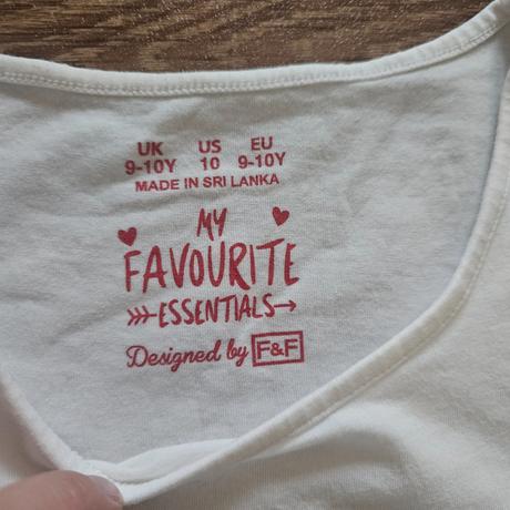 Dívčí bílý top f&f vel. 134/140, f&f,140