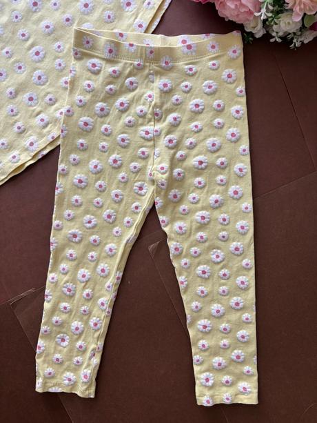 Letní žlutý komplet s květinami- v.2/3 roky, 98