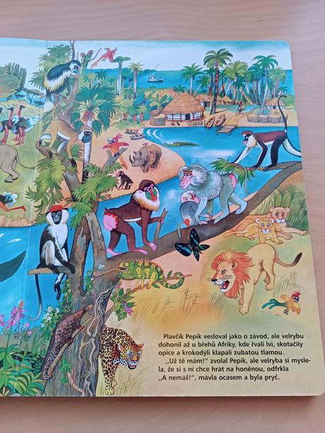 Velké leporelo se zvířátky velryba a pruhované ..., 