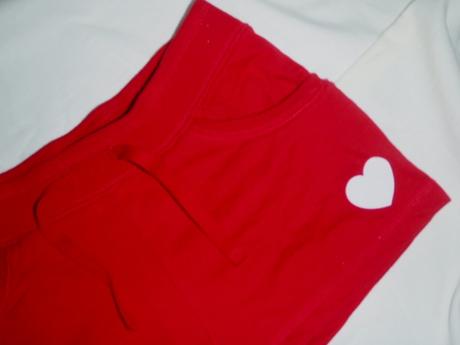 Super červené bavlněné šortky, 140