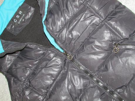 Černá  zateplená vesta, 158