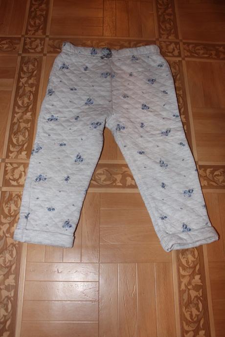 Středně teplé dívčí tepláky květy vel. 86 - 92, f&f,86