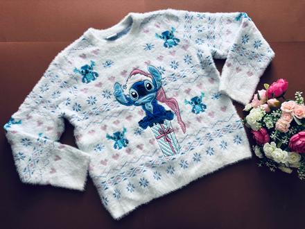 Vánoční svetr lilo stich - v.9/10 let, 140