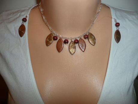 Set řetízek - náhrdelník + náušnice,