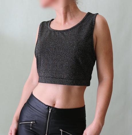 Nový lurexový crop-top atmosphere vel.44, atmosphere,44 / xxl