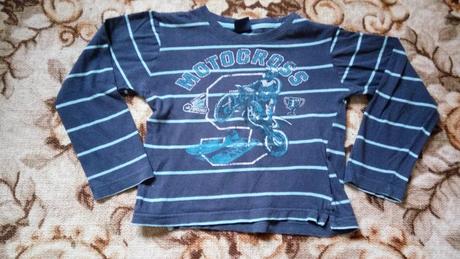 Tričko proužkované - modré, vel. 122, cactus clone,122