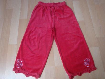 Tepláky pro holčičky - červené, 110