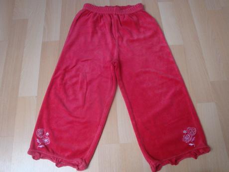 Tepláky pro holčičky - červené, 110