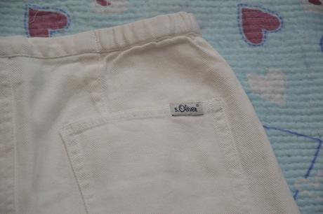 128 134 140 bílá džínová, riflová zavinovací sukně, 128