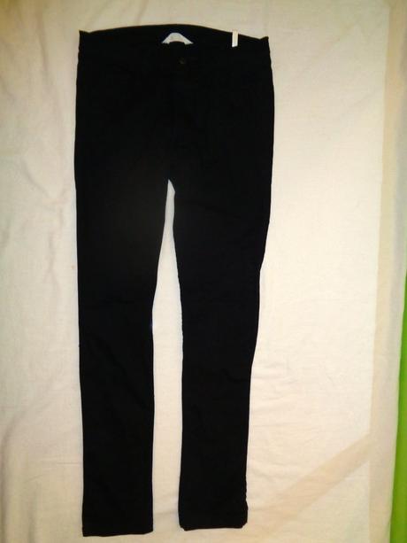 Černé elastické riflové skinny, h&m,164