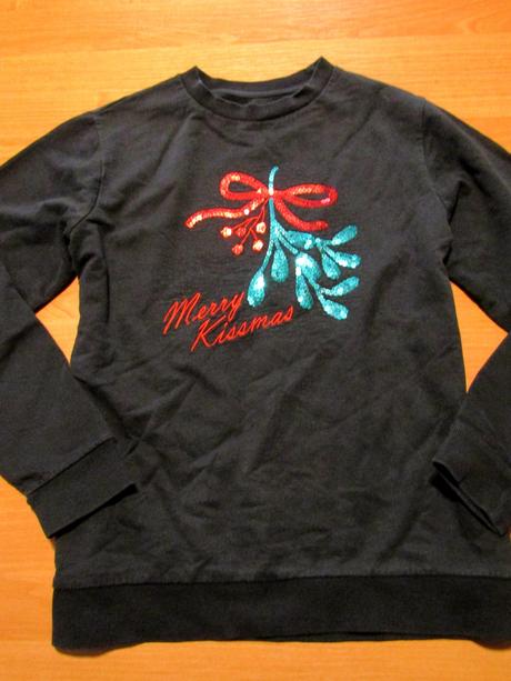 Vánoční dívčí mikina vel 152-158, 158