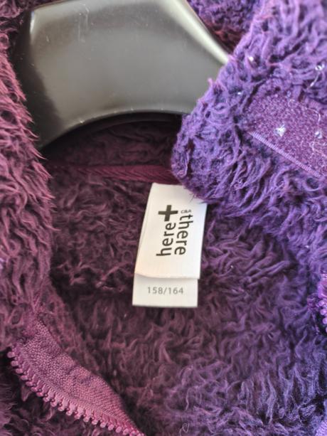 Plyšová mikina bunda chlupatka 158/164, c&a,164