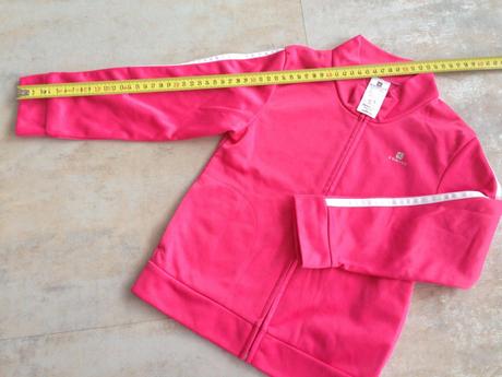 Fuchsiová sport funkční mikina domyos 104cm 3-4r, domyos,104