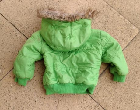 Zimní bunda / bundička na knoflíky s kožešinkou, 80