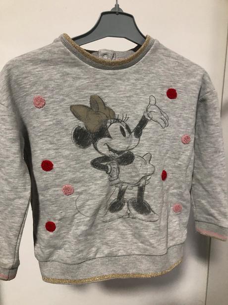 Šedá mikina s minnie mouse, 110