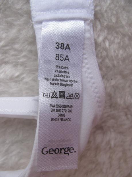 Bavlněná bílá podprsenka, george,85a