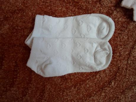 Růžové bílé nízké kotníčkové ponožky 3 páry, 27