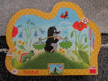 3 x puzzle-1x s krtečkem zn.dino,1xmickey+princes,