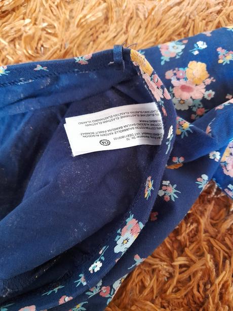 Legíny, kalhoty caa, modré květované, c&a,140