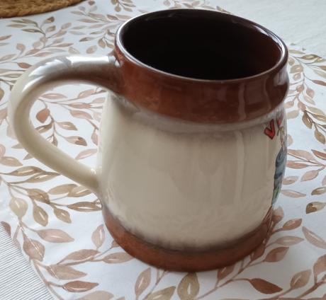 Nový keramický korbel na pivo,