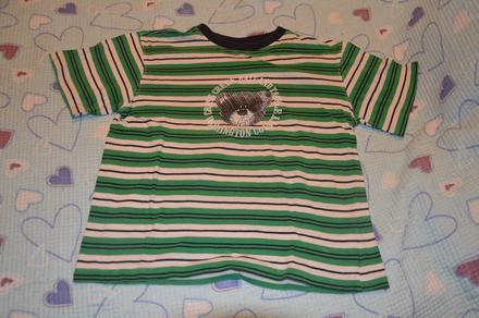 110 116 prouhaté bavlněné tričko krátký rukáv, 116