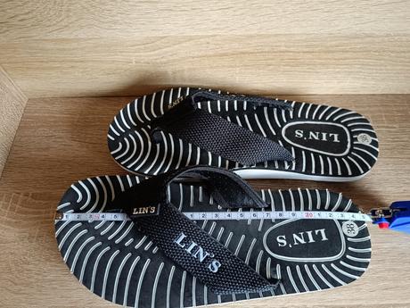 Černobílé žabky lins vel.38, 38