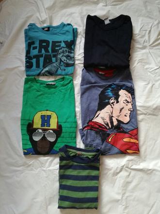 Trička s dlouhým rukávem, h&m,128