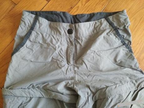 Turistické kalhoty/kraťasy s odepínacími nohavicem, decathlon,140