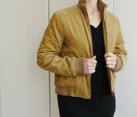 Manzestrova kratka vytelpena bunda vel.36 clockhou, s