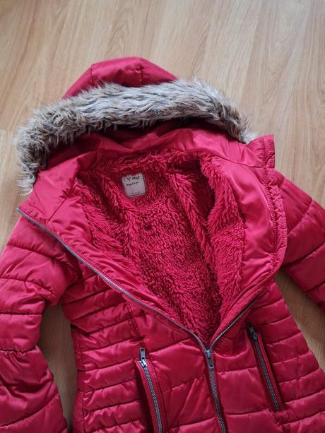Kabát zimní zn. next vel. 146, červený, next,146