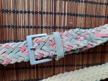Pásekák,opasek, růžový-béžový,
