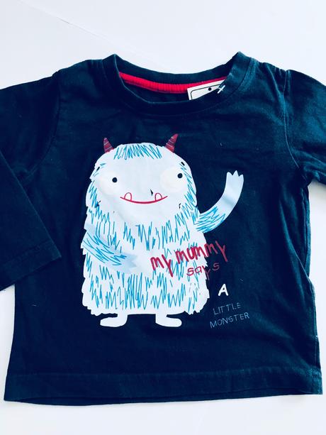 Triko modré s monsters - v.9/12 měs., rebel,80