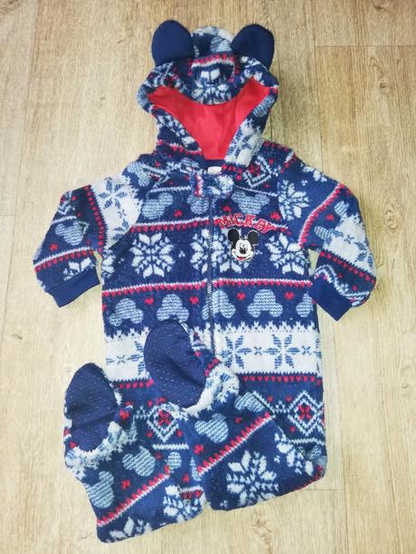 Overal teplý vánoční/mickey vel.6-9měs.(68-74), 68