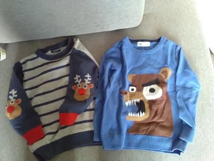 2x svetr, h&m,98